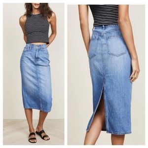 Madewell Midi Jean Skirt
